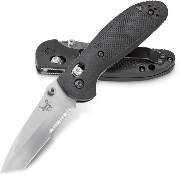 Benchmade Mini Griptilian - 154CM Tanto Blade - Black Grivory Handle - 557S - Image 2