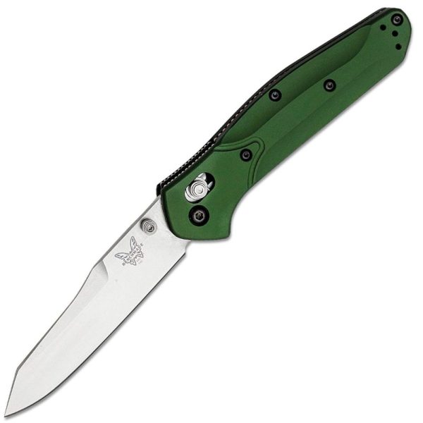 Benchmade Osborne - S30V Satin Reverse Tanto Blade - Green Aluminum Handle - 940