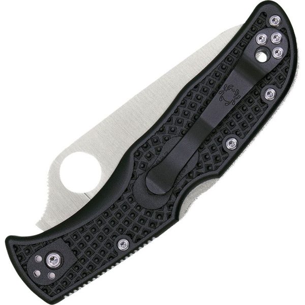 Spyderco Endela Ligheweight Folder - VG-10 Flat Ground Spear Point Blade - Black FRN Lightweight Handle - C243SBK - Image 2