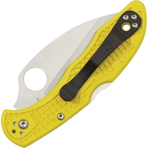 Spyderco Salt 2 - H1 Serrated Wharncliffe Blade - Yellow FRN Handle - C88SWCYL2 - Image 2