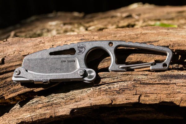 HIT Cutter - Carabiner Carry Knife - Fixed Blade - Sheepsfoot Plain Edge - Image 3