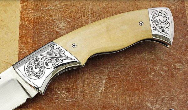 West, C.A. - Mammoth Ivory Folding Hunter - LinerLock Folder - Image 3