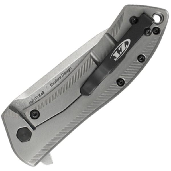 ZT-0801TI - Rexford BeadBlast Titanium (4.7") Flipper - FrameLock Folder - Image 2