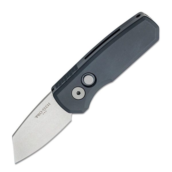Pro-Tech Runt 5 Auto - Stonewash Magnacut Reverse Tanto Blade - Black Handle - R5401