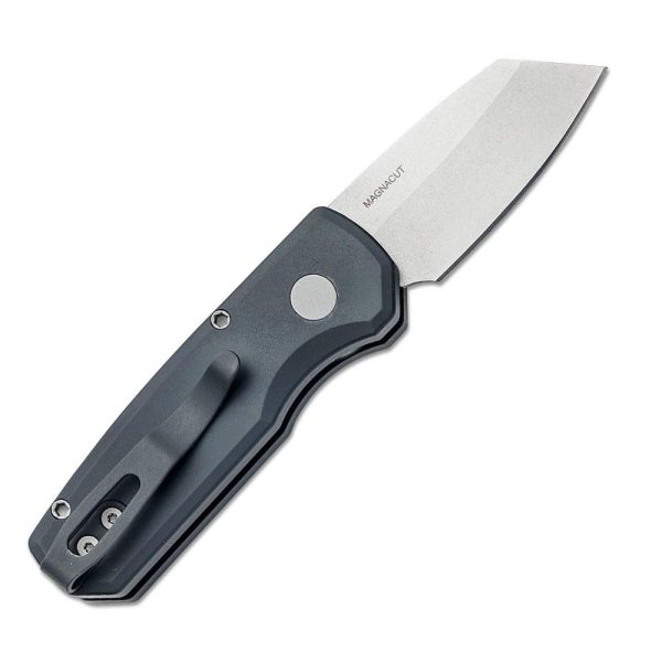 Pro-Tech Runt 5 Auto - Stonewash Magnacut Reverse Tanto Blade - Black Handle - R5401 - Image 2