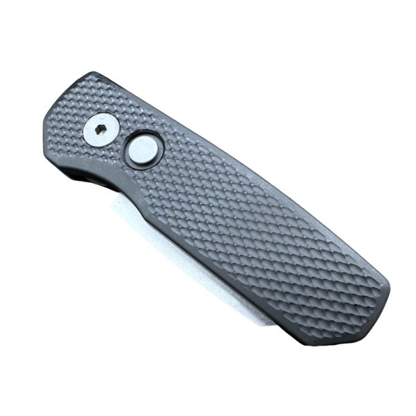 Pro-Tech Runt 5 Auto - Stonewash Magnacut Reverse Tanto Blade - Textured Black Handle - R5405 - Image 3