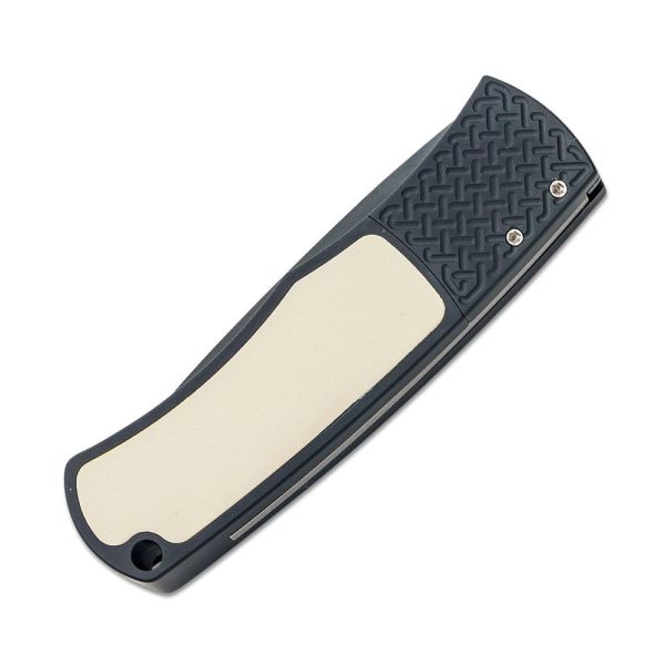 Pro-Tech Bolster Release #1 (BR-1 Magic) - Black DLC 154-CM Blade - "Tuxedo" Black Handle with Ivory Micarta Inlay - BR-1.52 - Image 3