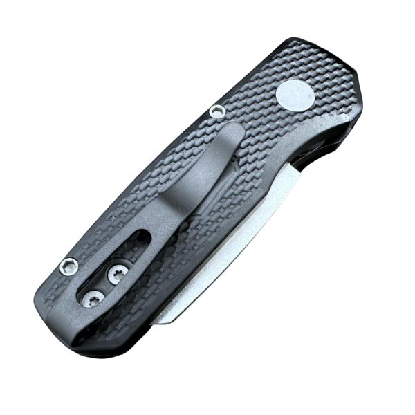 Pro-Tech Runt 5 Auto - Stonewash Magnacut Reverse Tanto Blade - Textured Black Handle - R5405 - Image 4