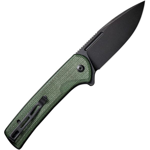 Civivi Conspirator Button Lock - Nitro V Stonewash Blade - Green Canvas Micarta Handle - CIVC210062 - Image 6