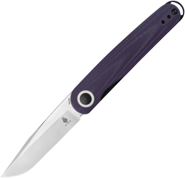 Kizer Squidward Front Flipper - 154CM Clip Point Blade - Purple G10 Handle - KIV3604C1