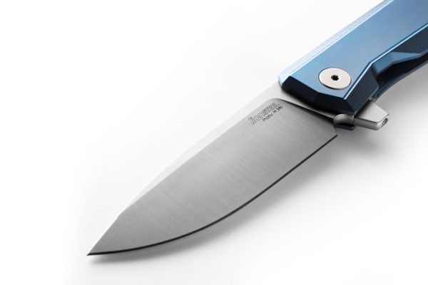 LionSteel Myto Flipper - M390 Satin Blade - Blue Titanium Textured Handle - LSTMT01BL - Image 3