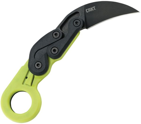 CRKT Provoke Zap - 1.4116 Stainless Steel Hawkbill Blade - Yellow GRN Handle - CR4041G