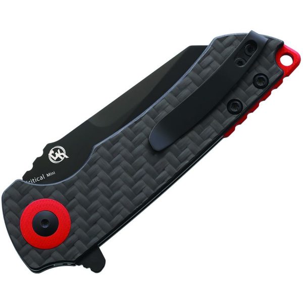 Kizer Mini Critical Flipper - CPM-3V Black Reverse Tanto Blade - Twill Carbon Fiber Handle - KIV3508A1 - Image 2