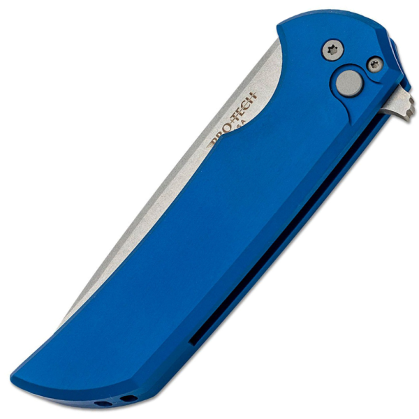 Protech Mordax Flipper - Magnacut Stonewashed Blade - Solid Blue Handle - MX101-Blue - Image 3