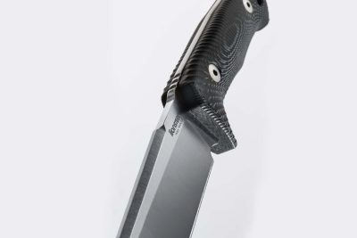 t5 black micarta satin finished blade siide view