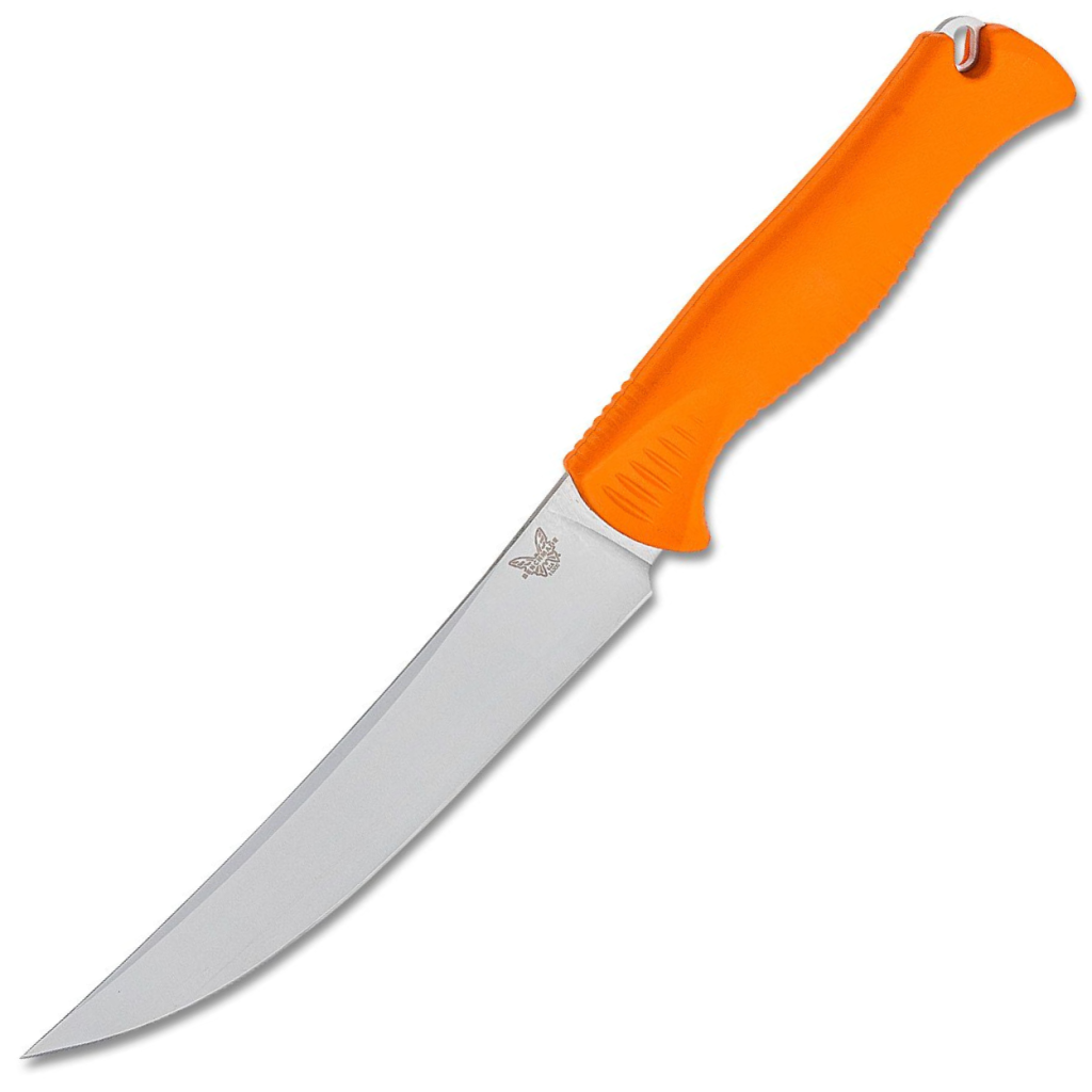 BuyKnives Benchmade Meatcrafter 154CM Trailing Point Blade Orange