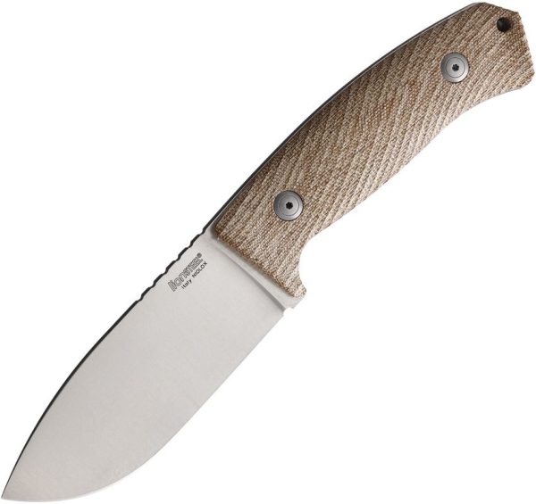 LionSteel M3 - Niolox Stainless Steel Blade - Natural Micarta Milled Textured Handle - LNM3MI