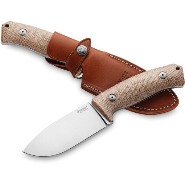 LionSteel M3 - Niolox Stainless Steel Blade - Natural Micarta Milled Textured Handle - LNM3MI - Image 3