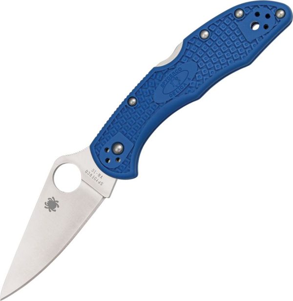 Spyderco Delica 4 - VG10 Satin Blade - Blue FRN Handle - C11FPBL