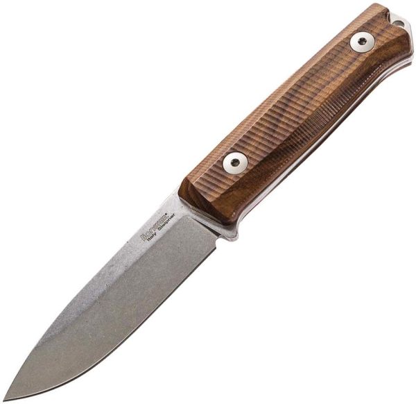 LionSteel B40 - Sleipner Spearpoint Blade - Milled Santos Wood Handle with Fire Striker Pommel - LSTB40ST