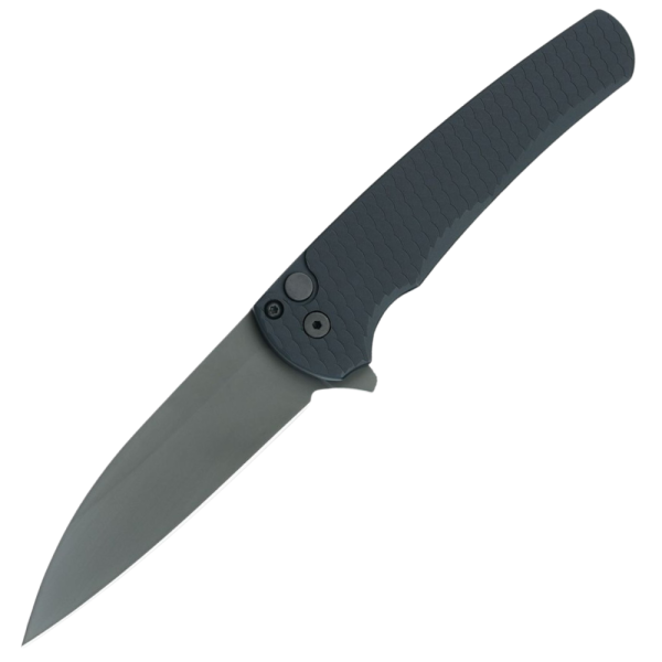 Pro-Tech Malibu Flipper Limited - Magnacut Wharncliffe Blade - Dragon Scale Black Handle with Black Hardware - 5336