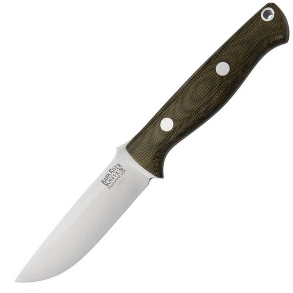 bark river min gunny magnacut green canvas micarta