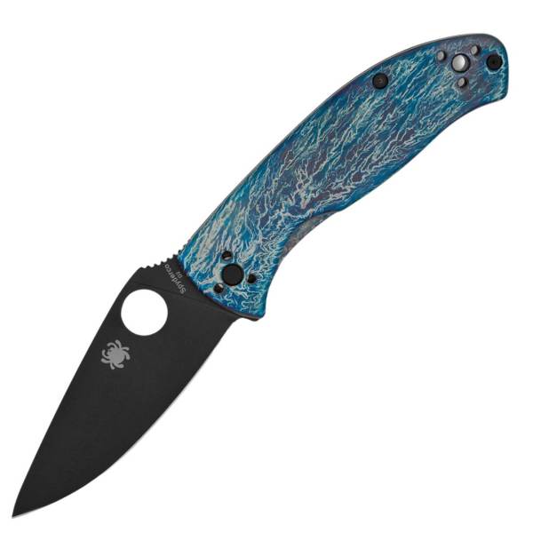 spyderco tenacious blue titanium disarra y black ril reeves integral lock