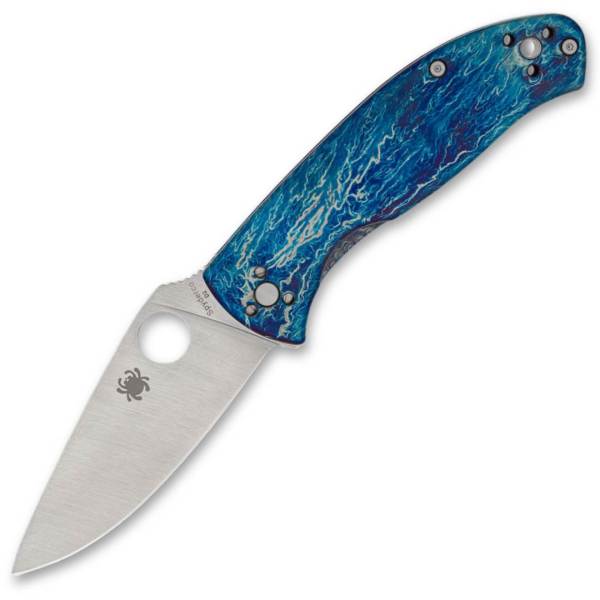 spyderco tenacious blue titanium disarra y ril reeves integral lock