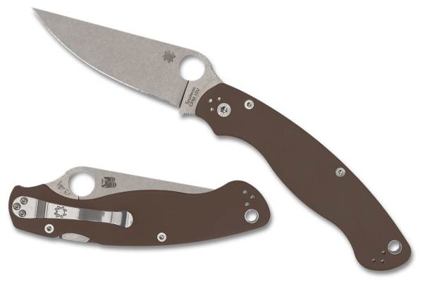 Spyderco Military 2 Sprint Run - CPM 15V Blade - Brown G10 - C36GPBN15V2 - Image 3