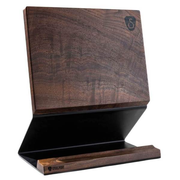 STEELPORT Knife Co. Magnetic Walnut Knife Block